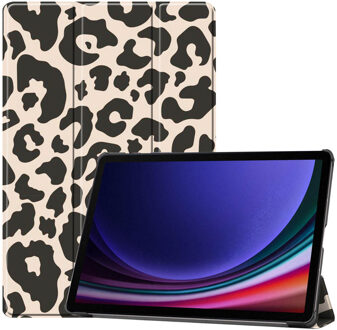 Imoshion Design Trifold Bookcase voor de Samsung Galaxy Tab S10 Plus / Tab S9 Plus - Leopard Meerkleurig - 12.4