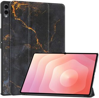 Imoshion Design Trifold Bookcase voor de Samsung Galaxy Tab S11 Ultra - Black Marble Meerkleurig - 14.6