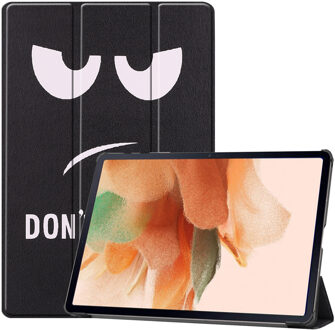 Imoshion Design Trifold Bookcase voor de Samsung Galaxy Tab S7 Lite - Don't touch