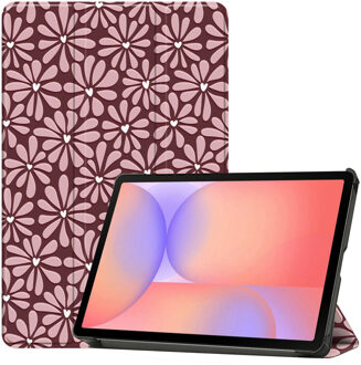 Imoshion Design Trifold Bookcase voor de Samsung Galaxy Tab S9 11.0 inch / S10 Lite / S10 FE / S9 FE 10.9 inch - Bloom Love Blush Meerkleurig