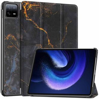 Imoshion Design Trifold Bookcase voor de Xiaomi Pad 6 / 6 Pro - Black Marble Meerkleurig - 11