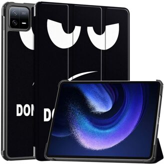 Imoshion Design Trifold Bookcase voor de Xiaomi Pad 6 / 6 Pro - Don't touch Zwart - 11