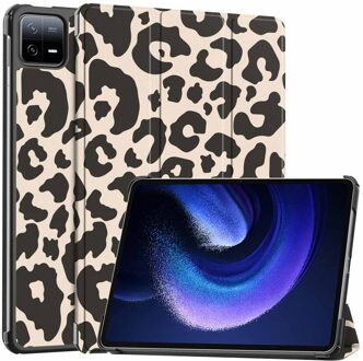 Imoshion Design Trifold Bookcase voor de Xiaomi Pad 6 / 6 Pro - Leopard Meerkleurig - 11