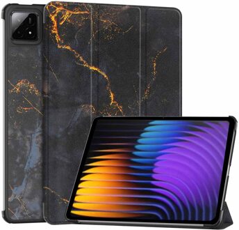 Imoshion Design Trifold Bookcase voor de Xiaomi Pad 7 / 7 Pro / 8 / 8 Pro - Black Marble Meerkleurig - 11.2