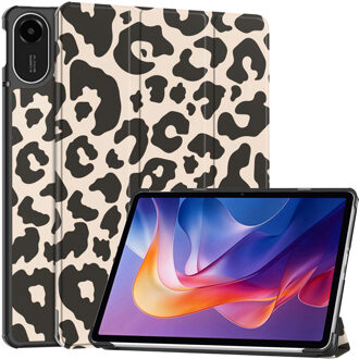 Imoshion Design Trifold Bookcase voor de Xiaomi Redmi Pad 2 - Leopard Meerkleurig - 11