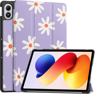 Imoshion Design Trifold Bookcase voor de Xiaomi Redmi Pad 2 Pro - Flower Distance Meerkleurig - 12.1