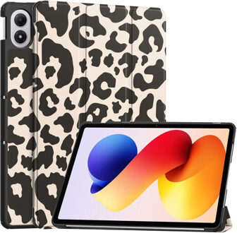Imoshion Design Trifold Bookcase voor de Xiaomi Redmi Pad 2 Pro / Poco Pad M1 - Leopard Meerkleurig - 12.1