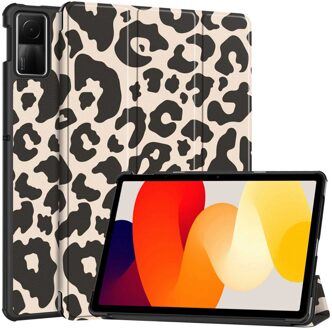 Imoshion Design Trifold Bookcase voor de Xiaomi Redmi Pad SE - Leopard Meerkleurig - 11