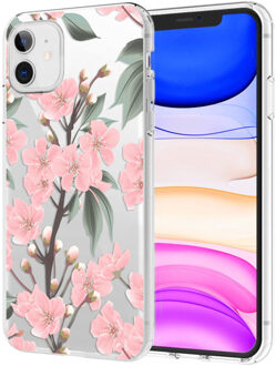 Imoshion Design voor de iPhone 11 hoesje - Bloem - Roze / Groen