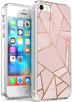 Imoshion Design voor de iPhone 5 / 5s / SE hoesje - Grafisch Koper - Roze / Goud