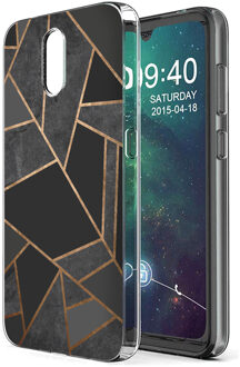 Imoshion Design voor de Nokia 2.3 hoesje - Grafisch Koper - Zwart / Goud