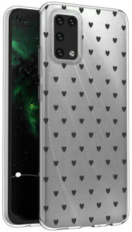 Imoshion Design voor de Samsung Galaxy A02s hoesje - Hartjes - Zwart