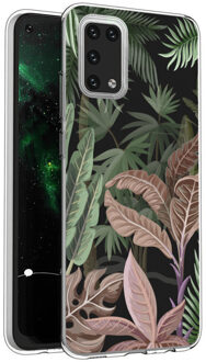 Imoshion Design voor de Samsung Galaxy A02s hoesje - Jungle - Groen / Roze