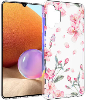 Imoshion Design voor de Samsung Galaxy A32 (4G) hoesje - Bloem - Roze