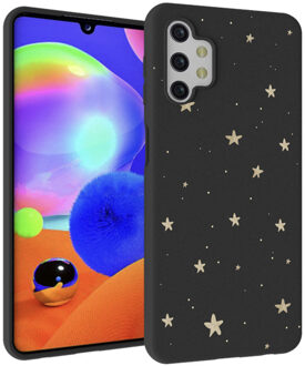 Imoshion Design voor de Samsung Galaxy A32 (5G) hoesje - Sterren - Goud / Zwart