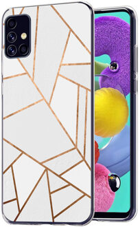 Imoshion Design voor de Samsung Galaxy A51 hoesje - Grafisch Koper - Wit / Goud