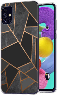 Imoshion Design voor de Samsung Galaxy A51 hoesje - Grafisch Koper - Zwart / Goud