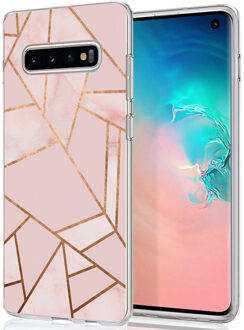 Imoshion Design voor de Samsung Galaxy S10 hoesje - Grafisch Koper - Roze / Goud