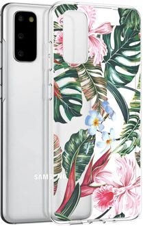 Imoshion Design voor de Samsung Galaxy S20 hoesje - Jungle - Groen / Roze