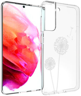 Imoshion Design voor de Samsung Galaxy S21 FE hoesje - Paardenbloem - Wit