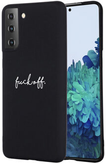 Imoshion Design voor de Samsung Galaxy S21 hoesje - Fuck Off - Zwart