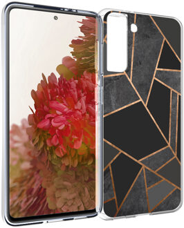 Imoshion Design voor de Samsung Galaxy S21 hoesje - Grafisch Koper - Zwart / Goud
