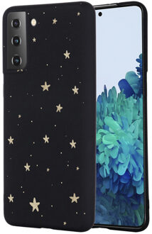 Imoshion Design voor de Samsung Galaxy S21 hoesje - Sterren - Goud / Zwart