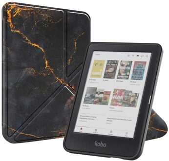 Imoshion Design Vouwbare Bookcase voor de Kobo Clara Colour / BW - Black Marble Meerkleurig - 6