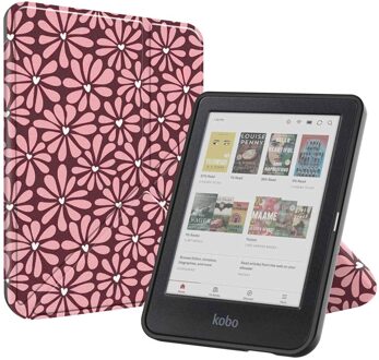 Imoshion Design Vouwbare Bookcase voor de Kobo Clara Colour / BW - Bloom Love Blush Meerkleurig - 6