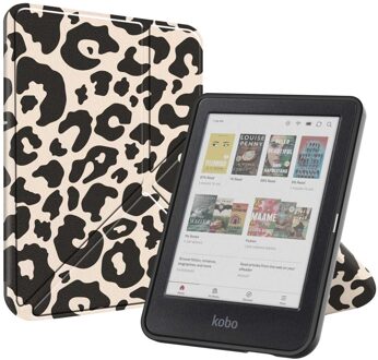 Imoshion Design Vouwbare Bookcase voor de Kobo Clara Colour / BW - Leopard Meerkleurig - 6