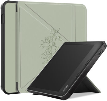 Imoshion Design Vouwbare Bookcase voor de Kobo Libra Colour - Floral Green Meerkleurig - 7
