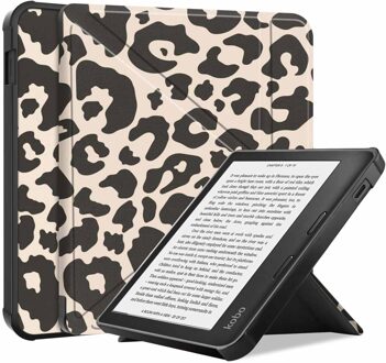Imoshion Design Vouwbare Bookcase voor de Kobo Libra Colour - Leopard Meerkleurig - 7