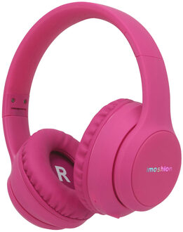 Imoshion Draadloze Kinderkoptelefoon LED Light - Decibelbegrenzer - Met AUX kabel - Hot Pink Roze - One size