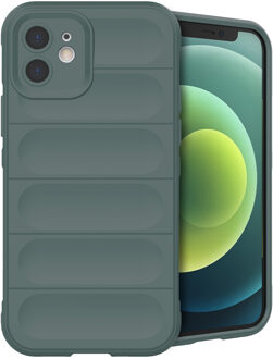 Imoshion EasyGrip Backcover voor de Apple iPhone 12 - Donkergroen