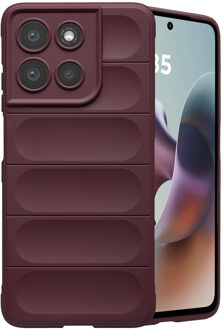 Imoshion EasyGrip Backcover voor de Motorola Moto G56 - Aubergine Donkerrood