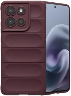 Imoshion EasyGrip Backcover voor de Motorola Moto G86 - Aubergine Donkerrood