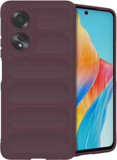 Imoshion EasyGrip Backcover voor de Oppo A58 - Aubergine