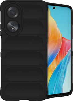 Imoshion EasyGrip Backcover voor de Oppo A58 - Zwart