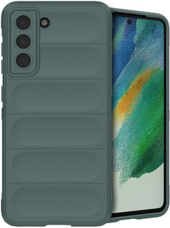 Imoshion EasyGrip Backcover voor de Samsung Galaxy S21 FE - Donkergroen