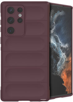 Imoshion EasyGrip Backcover voor de Samsung Galaxy S22 Ultra - Aubergine