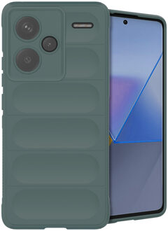 Imoshion EasyGrip Backcover voor de Xiaomi Redmi Note 13 Pro Plus (5G) - Donkergroen