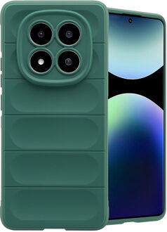 Imoshion EasyGrip Backcover voor de Xiaomi Redmi Note 14 Pro Plus (5G) - Donkergroen