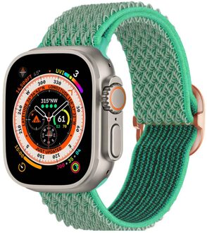 Imoshion Elastisch nylon bandje voor de Apple Watch | 44/45/46/49 mm - Turquoise - 49 mm