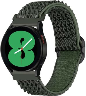 Imoshion Elastisch nylon bandje voor de Samsung Galaxy Watch 7 40/44 mm - Donkergroen - 44 mm