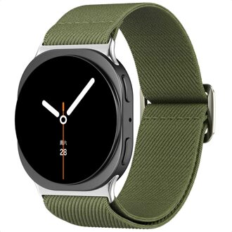 Imoshion Elastisch nylon bandje voor de Samsung Galaxy Watch 8 (40/44mm) / Classic (46mm) - Groen - 44mm