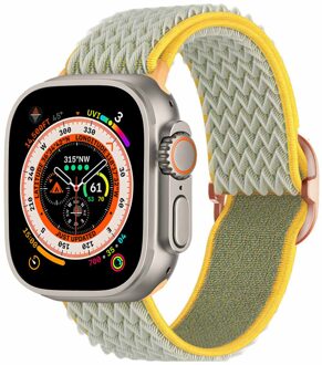 Imoshion Elastisch nylonbandje voor de Apple Watch Series 1 t/m 11 / SE / Ultra (44/45/46/49 mm) - Lichtgroen - 49 mm