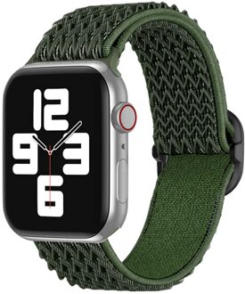 Imoshion Elastisch nylonbandje voor de Apple Watch Series 1 t/m 9 / SE (38/40/41 mm) | Series 10 / 11 (42 mm) - Donkergroen - 41 mm