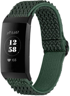 Imoshion Elastisch nylonbandje voor de Fitbit Charge 3 / 4 - Groen - One size