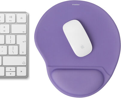 Imoshion Ergonomische muismat - Muismat met polssteun - 30 x 25 cm - Lila - One size