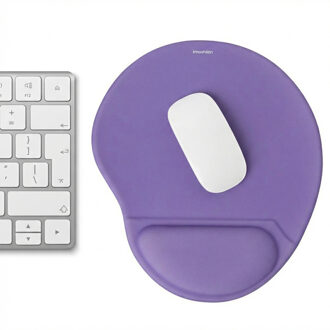 Imoshion Ergonomische muismat - Muismat met polssteun - 30 x 25 cm - Lila - One size